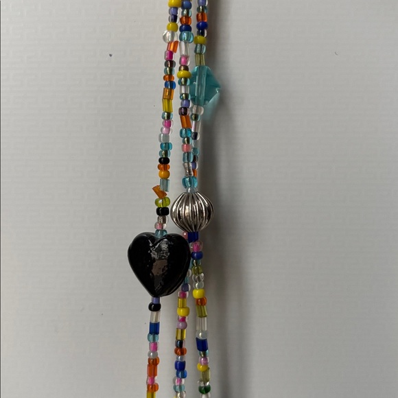 Handmade Multicolor Multistrand Beaded Necklace - Picture 2 of 6